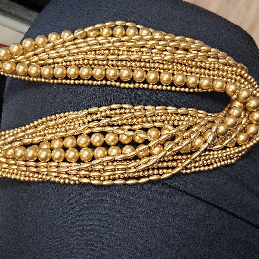 Chic Carolee Gold Faux Pearl Torsade Necklace